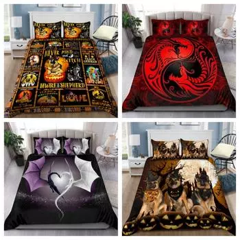 Футболка Tmarc Мексика Сахарный череп День мертвых Фиолетовый комплект постельного белья с принтом Наволочка Single 135x200cm