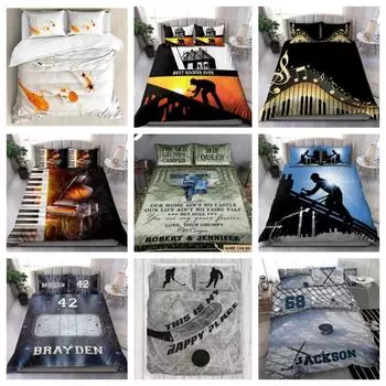 Футболка Tmarc, персонализированная футболка для кемпинга, наш дом - это не замок, индивидуальный комплект постельного белья, пододеяльник, комплект Single 135x200cm