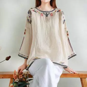 Футболка, топы, женская хлопковая блузка, свободная, удобная, эластичная, с длинным рукавом, однотонная, с круглым вырезом, свободные топы One Size розовый