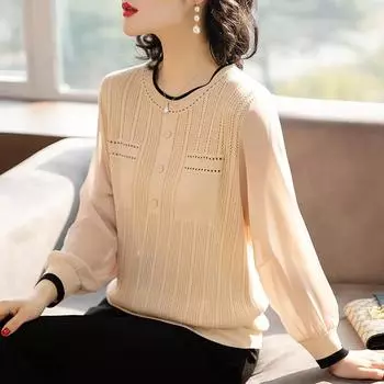 Футболка Топы Женские Хлопковые Блузки Большие Размеры Удобные Стрейч Однотонные Круглые Шеи Свободные Топы M белый