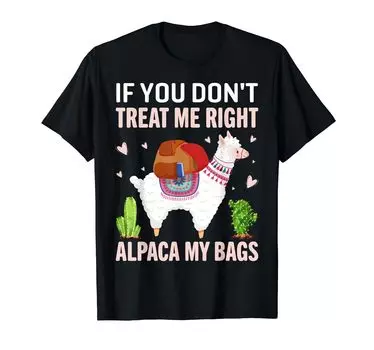 Футболка Treat Me Right Alpaca Don t чёрный