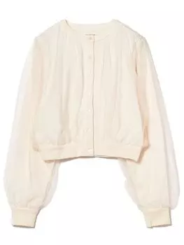ФУТБОЛКА Тюль Многослойный кардиган IVORY FREE [Ray Beams] L/S Женская слоновая кость