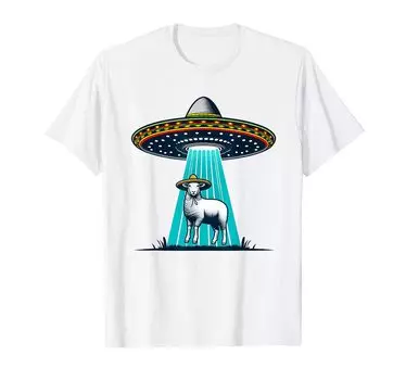 Футболка UFO Sheep Beam Me Up Cinco de Mayo белый