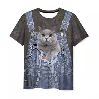 Футболка уличная с принтом «поддельный ковбой», дизайн для женщин и мужчин, футболки с 3D-принтом, летние повседневные топы с короткими рукавами и круглым вырезом, спортивная свободная футболка S