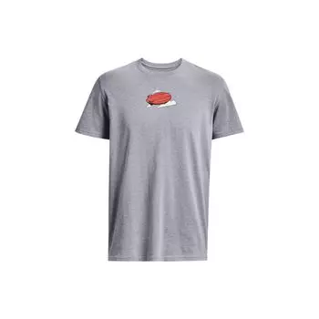 Футболка Under Armour Graphic Print Crew Neck Loose Short Sleeve T Shirt Men Tops Gray 1379556-035 XL