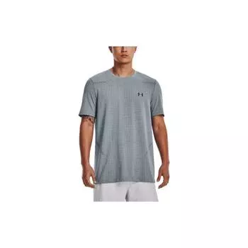 Футболка Under Armour Grid Print Crew Neck Training, мужские топы, серая 1376921-465 S