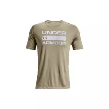 Футболка Under Armour с буквенным принтом и круглым вырезом с короткими рукавами, мужские топы, хаки, серая 1329582-037 XL