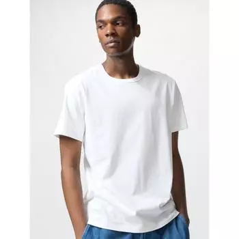Футболка Uniqlo Airism из хлопка с круглым вырезом и коротким рукавом 00 WHITE/MEN XS