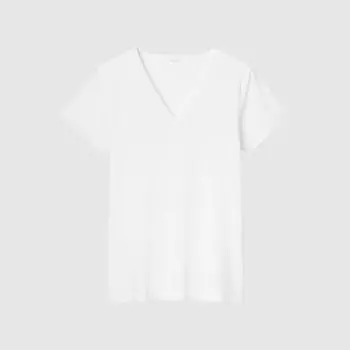 Футболка UNIQLO Airism с v-образным вырезом и сетчатым воротником (короткий рукав)