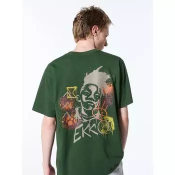 Футболка Uniqlo ArCane UT GraphiC с коротким рукавом C 59 DARK GREEN/UNISEX XS