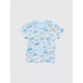 Футболка Uniqlo BT Studio GhiBli UT с коротким рукавом и принтом B 60 LIGHT BLUE/BABY 70