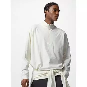 Футболка Uniqlo Dry Ex Uv ProTecTion с длинным рукавом и застежкой-молнией на половину длины 01 OFF WHITE/MEN S