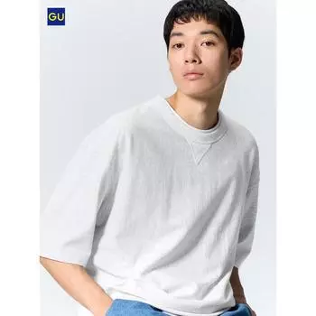 Футболка Uniqlo Gu Sweatlook с коротким рукавом 00 WHITE/MEN L