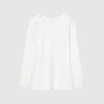 Футболка UNIQLO Heattech с круглым вырезом и длинными рукавами