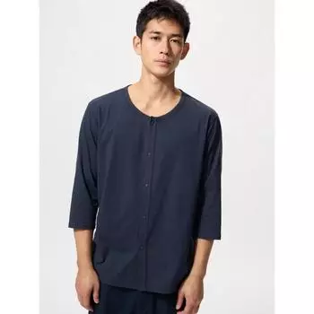 Футболка Uniqlo Japan Air RhyThm Air с круглым вырезом и рукавом 8 четвертей 00 WHITE/XS