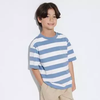 ФУТБОЛКА UNIQLO JAPAN AIR RHYTHM ИЗ ХЛОПКА С КОРОТКИМ РУКАВОМ 62 BLUE/110
