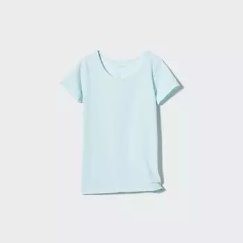Футболка UNIQLO JAPAN Air Rhythm Mesh U-образным вырезом с короткими рукавами 00 WHITE/100