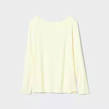 Футболка UNIQLO JAPAN Air Rhythm UV Cut с круглым вырезом и длинными рукавами