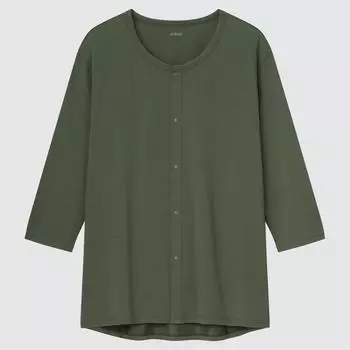 Футболка Uniqlo Japan Airism Front Crew Neck с вырезом 8 и рукавами 4 00 WHITE/3XL