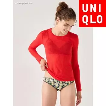 Футболка Uniqlo Japan HeaTTech Cashmere Blend PoinTail 15 RED/M