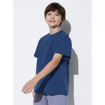 Футболка UNIQLO JAPAN Ultra Stretch Dry EX с круглым вырезом 68 BLUE/110