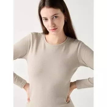 Футболка Uniqlo Japan Ultra Warm Heattech Crewneck 01 OFF WHITE/XS