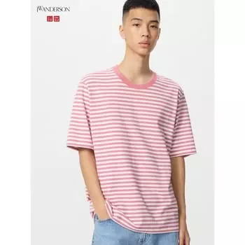 Футболка Uniqlo Japan в полоску 12 PINK/XS