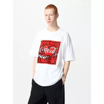 Футболка Uniqlo KeiTh X Coke UT GraphiC с коротким рукавом C 00 WHITE/UNISEX XS