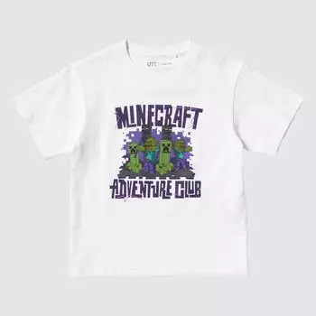 Футболка UNIQLO KIDS с рисунком Minecraft UT, короткий рукав