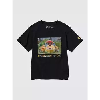 Футболка Uniqlo Kids Studio Ghibli UT GraphiC с коротким рукавом C 09 BLACK/KIDS 110