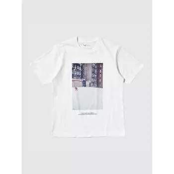 Футболка Uniqlo Peace For All с коротким рукавом и рисунком, стандартный крой, Saul LeiTer 00 WHITE/UNISEX XS