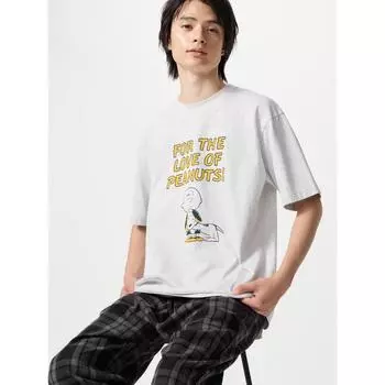 Футболка Uniqlo PeanUTs UT Graphic с коротким рукавом B 03 GRAY/UNISEX XS