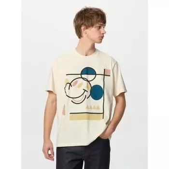 Футболка Uniqlo с рисунком Микки Мауса и коротким рукавом C 01 OFF WHITE/UNISEX XS