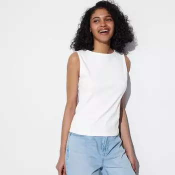 Футболка UNIQLO с воротником-лодочкой без рукавов
