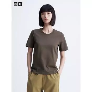 Футболка Uniqlo Supima из хлопка с круглым вырезом и коротким рукавом 10 PINK/WOMEN XS