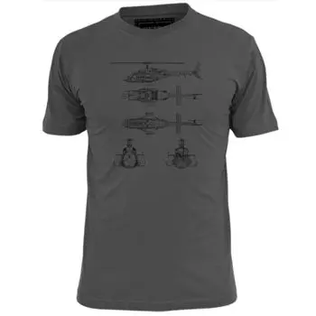 Футболка унисекс Airwolf Helicopter Blueprint Stringfellow Hawke S