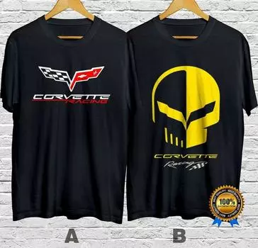 Футболка унисекс Corvette Racing Jake Skull с коротким рукавом S
