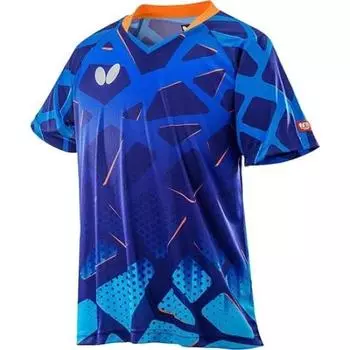 Футболка унисекс для настольного тенниса Butterfly Neston Shirt Blue S 45800 синий
