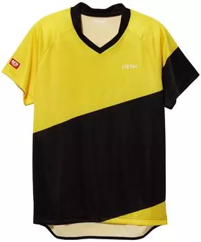 Футболка унисекс для настольного тенниса VICTAS 031462 желтая x черная S V-GS039 (0401)