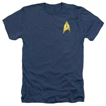 Футболка унисекс для взрослых Star Trek Discovery Command Badge Heather
