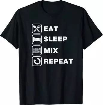 Футболка унисекс «Eat Sleep Repeat Audio Engineer Sound Technician» S