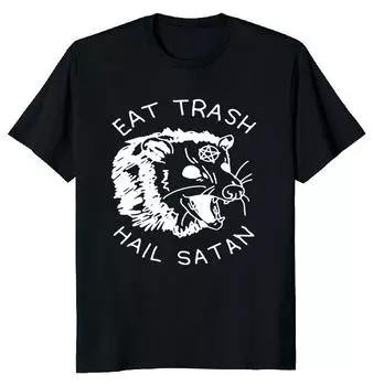 Футболка унисекс Eat Trash Hail satan S