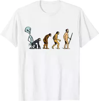 Футболка унисекс EVOLUTION OF MAN БЕЛАЯ