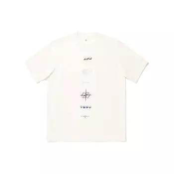 Футболка унисекс Li Ning с принтом логотипа, свободного кроя, мягкая, с круглым вырезом и короткими рукавами, цвет молочный AHSU239-1 3XL