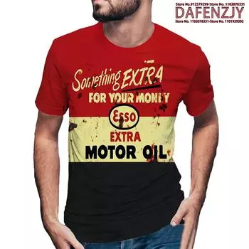 Футболка унисекс, новинка, с графическим принтом, винтажная, повседневная, с коротким рукавом, ретро-топ с круглым вырезом S красный