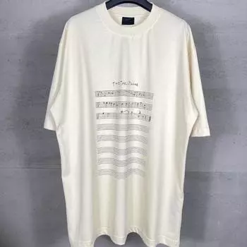 Футболка унисекс оверсайз с принтом Paris B Music - Лето 2024 г. Large