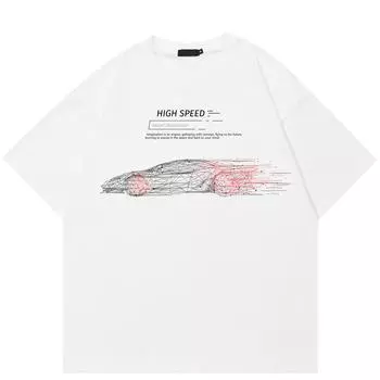 Футболка унисекс Phantom Speed Car M белый