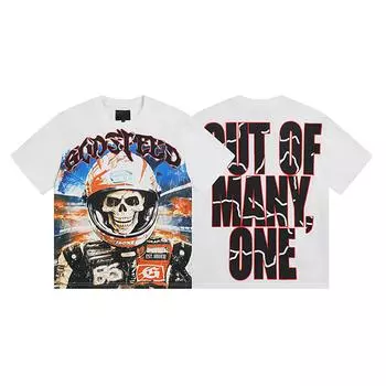 Футболка унисекс, повседневная, свободная, большого размера, удобная, с коротким рукавом, с круглым вырезом L белый