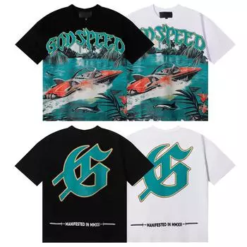 Футболка унисекс, повседневная, свободная, большого размера, удобная, с коротким рукавом, с круглым вырезом L чёрный