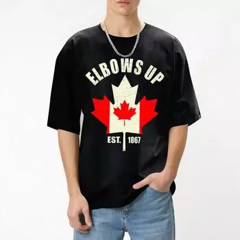 Футболка унисекс, повседневный свободный топ, удобная футболка с круглым вырезом L чёрный